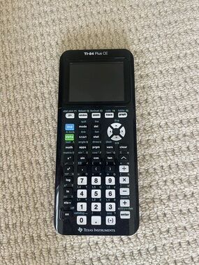 Texas Instruments TI-84 Plus CE Graphing Calculator - Black with White Keys